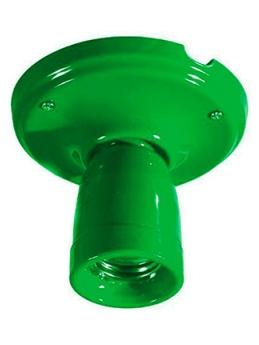 Green ceramic lamp with E27 lamp holder