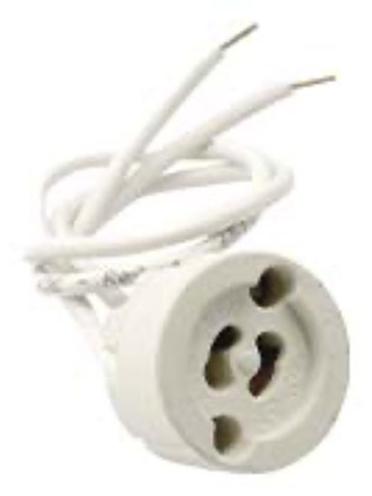 GX8.5 lampholder in Steatite for discharge lamps 2A 500Vac