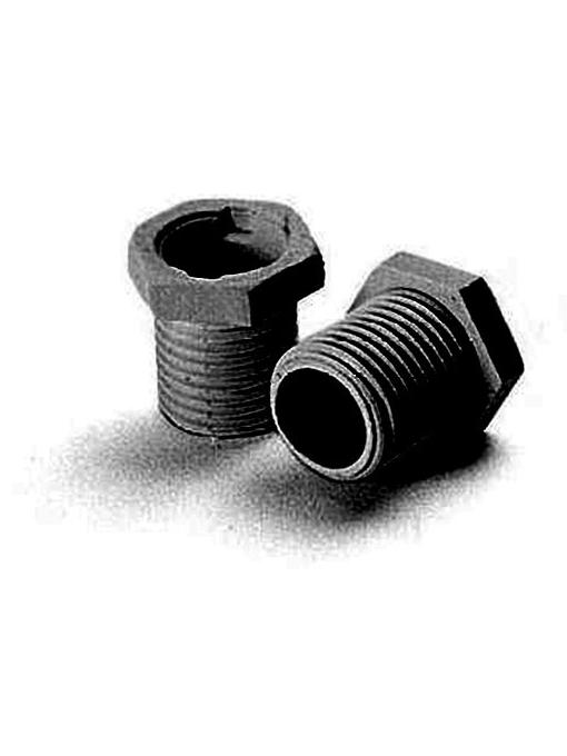 Hexagon Head Plastic Niples With Thread M10 X 1 Black kit 10 pcs