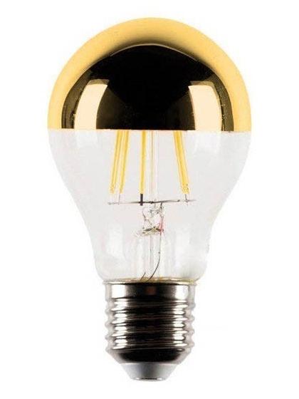 LED Lamp Drop Edison A60 Gold half sphere E27 8W 2700K 806lm Clear Dimmer