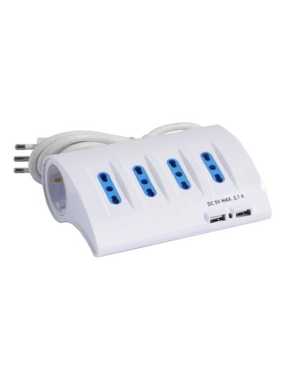 Table Multiple With Switch 4 Sockets 16A and 2 USB