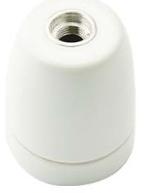 Vintage Lamp Holder E27 in Enamelled Ceramic Porcelain