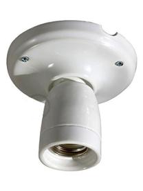 White ceramic lamp with E27 lamp holder