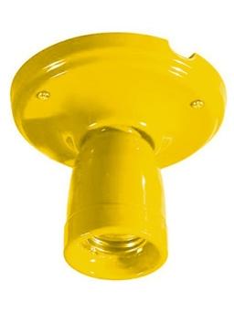 Yellow ceramic lamp with E27 lamp holder