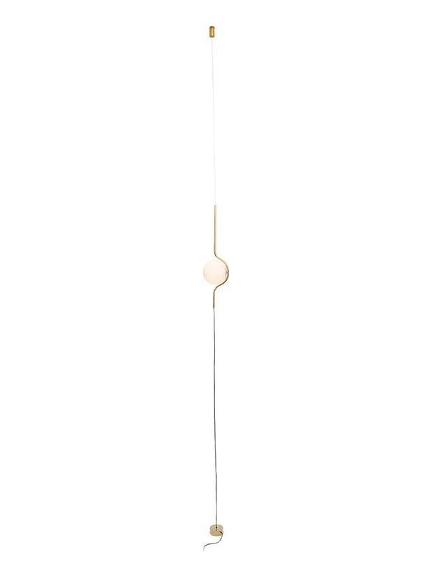 Faro LE VITA Pendat Floor Lamp Gold In Aluminum and Opal Crystal Diffuser