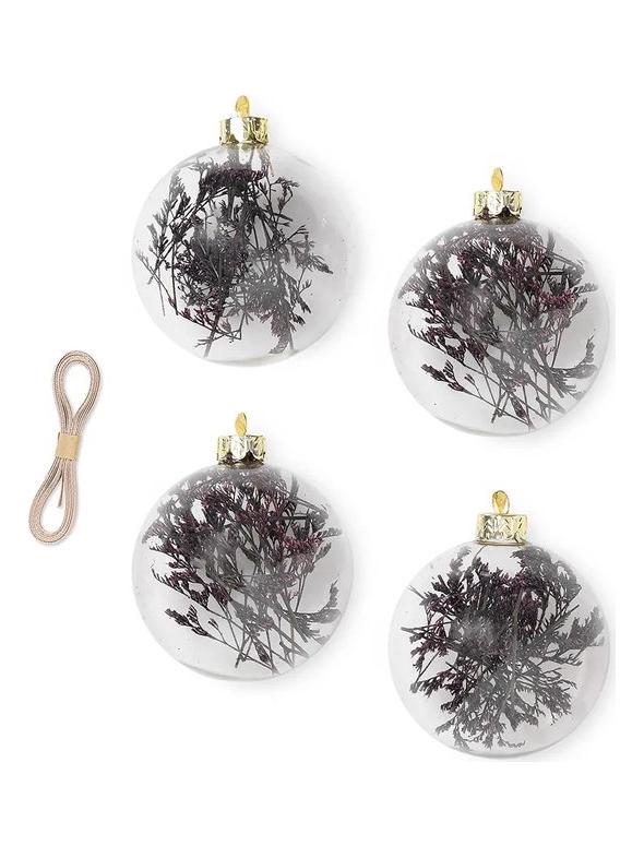 Flora Ornaments M Purple - Set of 4