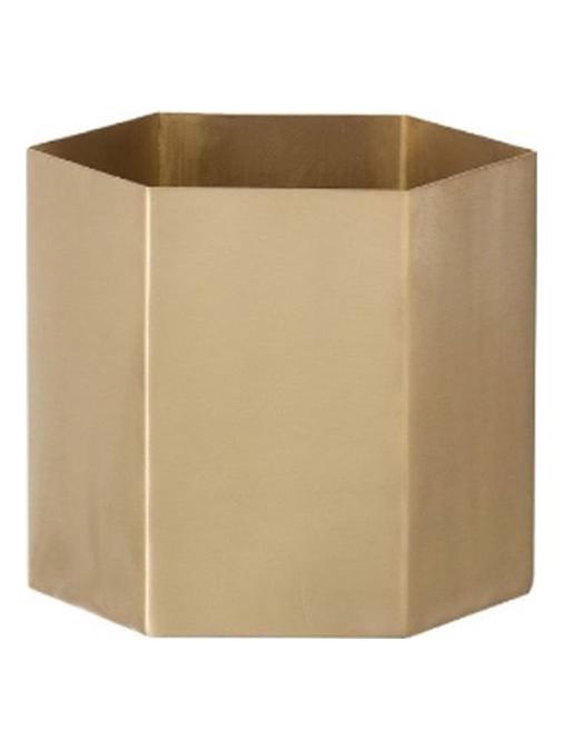 Hexagon Pot Small - Brass