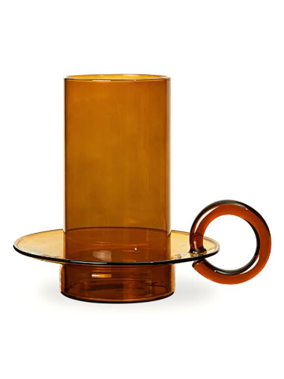 Luce Candle Holder - Amber 