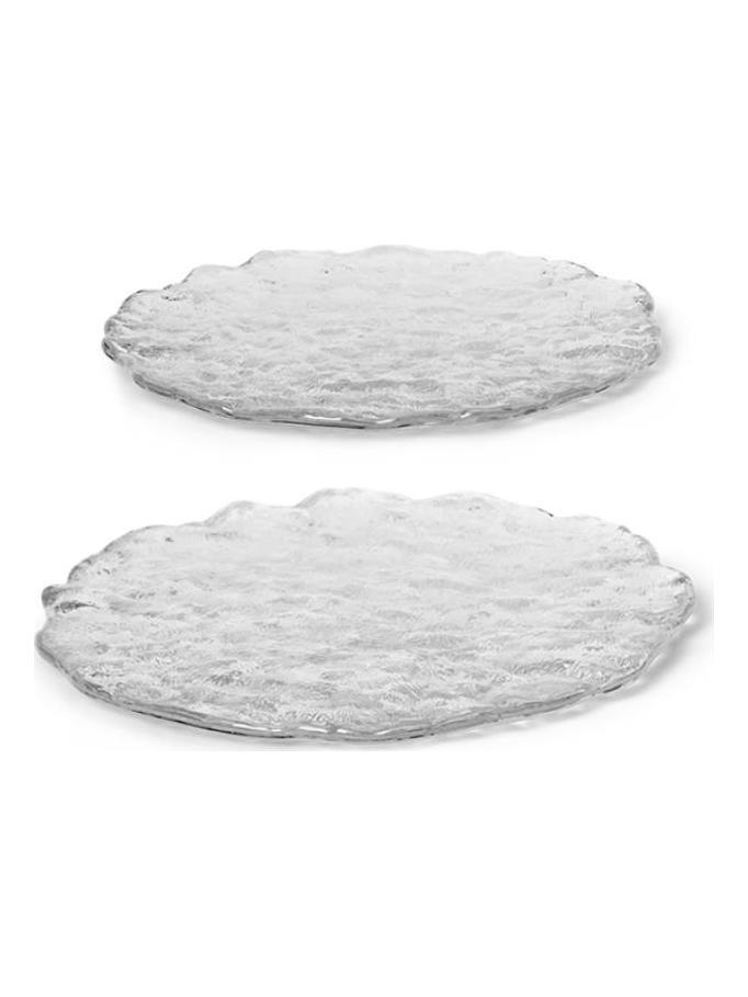 Momento Glass Stones Plate - L - Set of 2