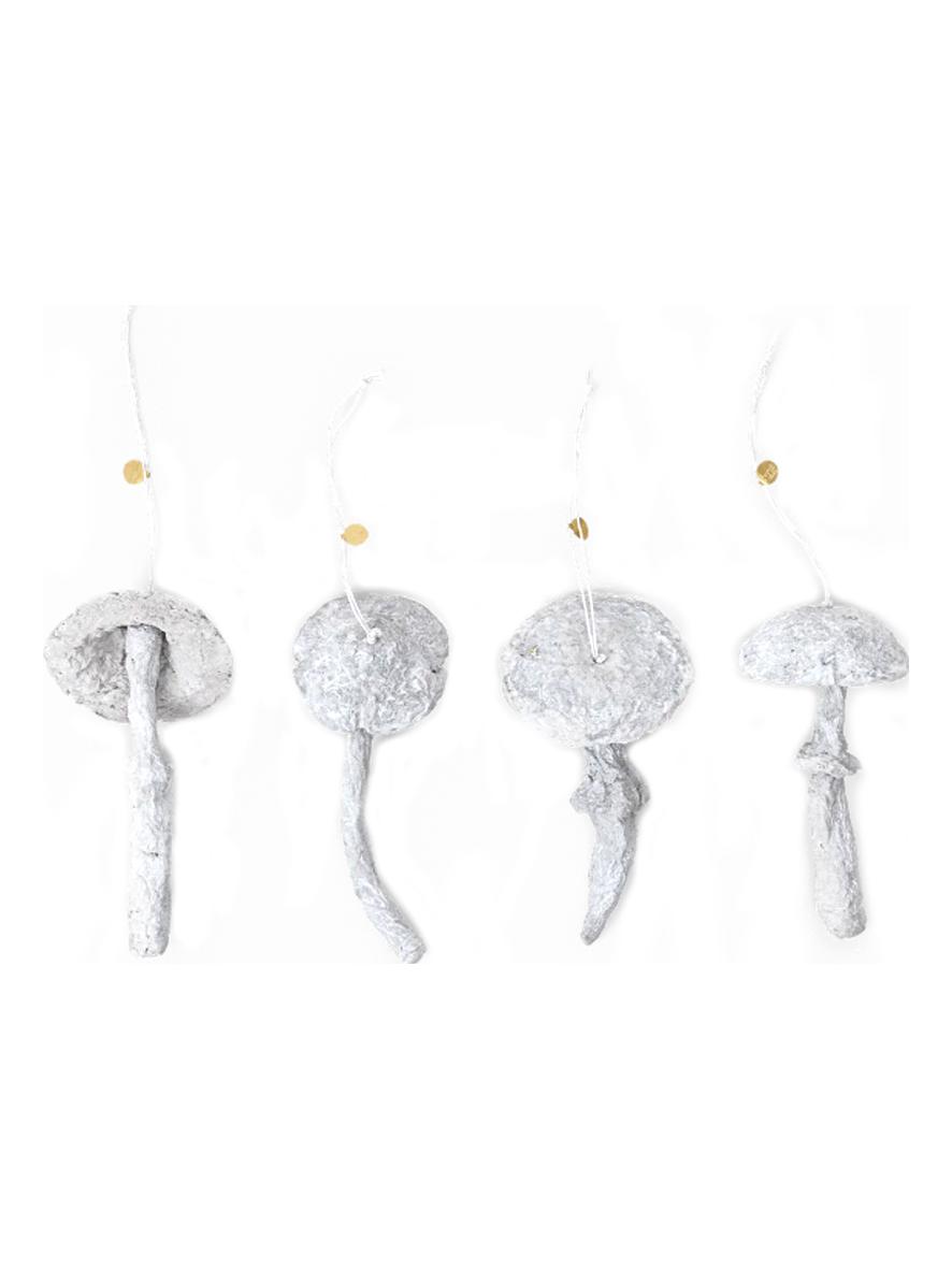 Mushroom Ornaments - Set of 4