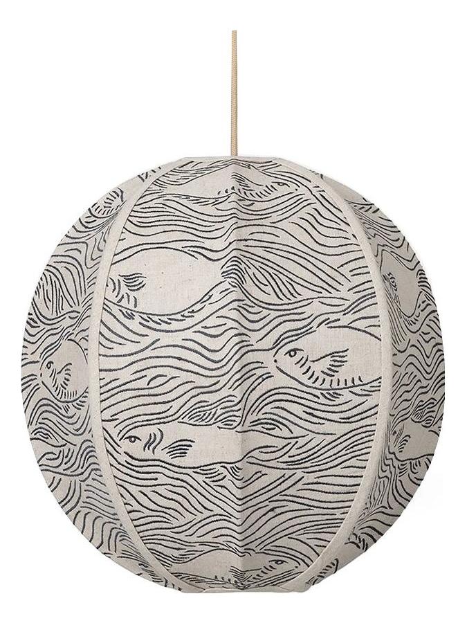 Stream Embroidered Textile Suspension Lamp