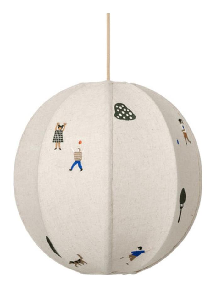 The Park Embroidered Textile Suspension Lamp