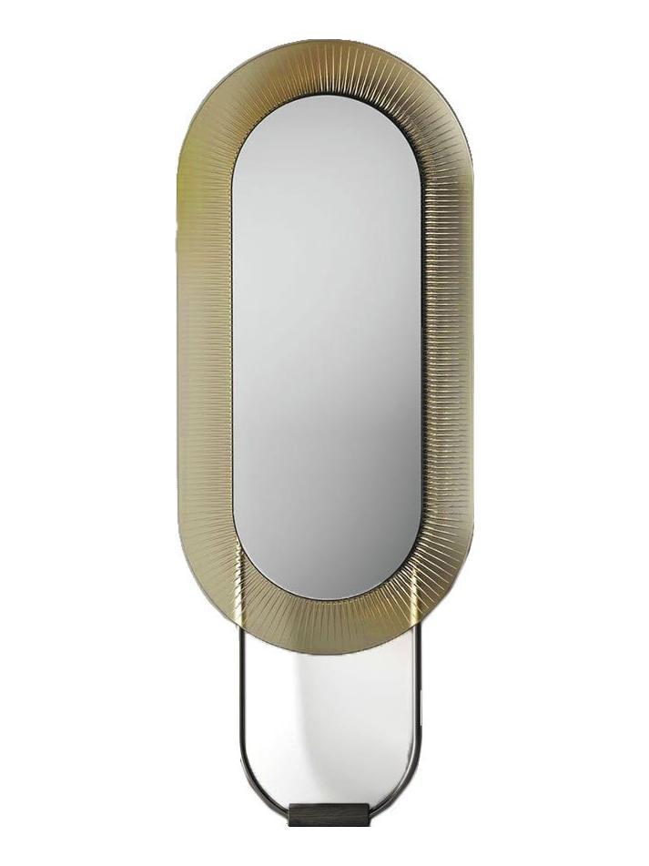 Kathleen Floor Mirror - Oval / Amber