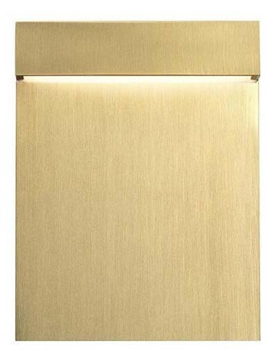 Flos Real Matter LED Recessed Wall Lamp Brushed Gold IP65