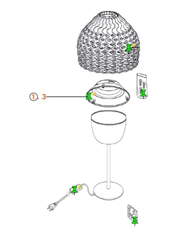 Flos Replacement Accessory Reflector Assembly for Tatou T1-S1 Lamps