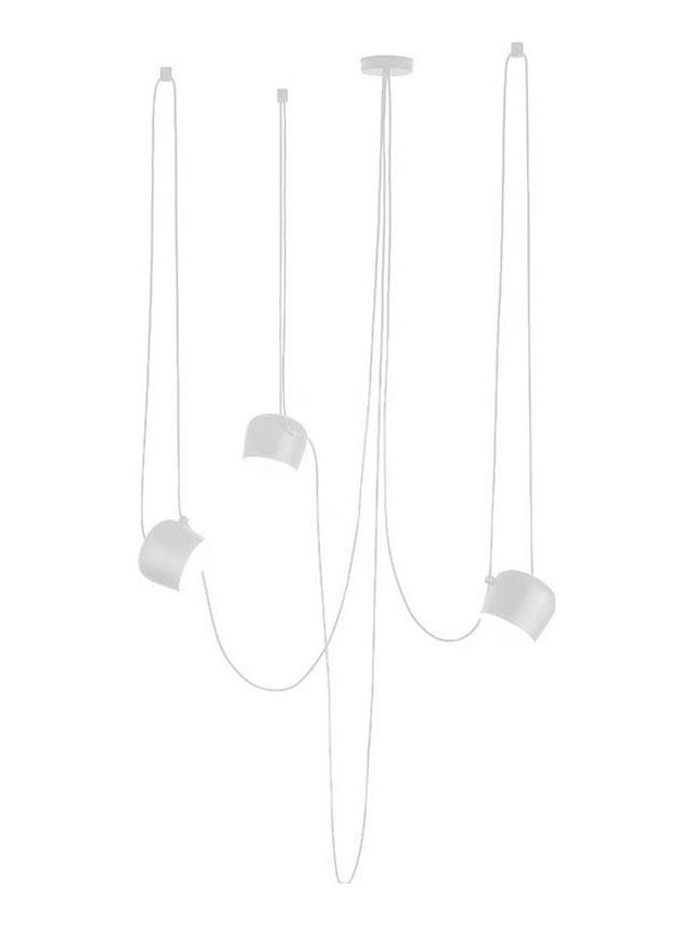 AIM Small x 3 light points led suspension lamp white
