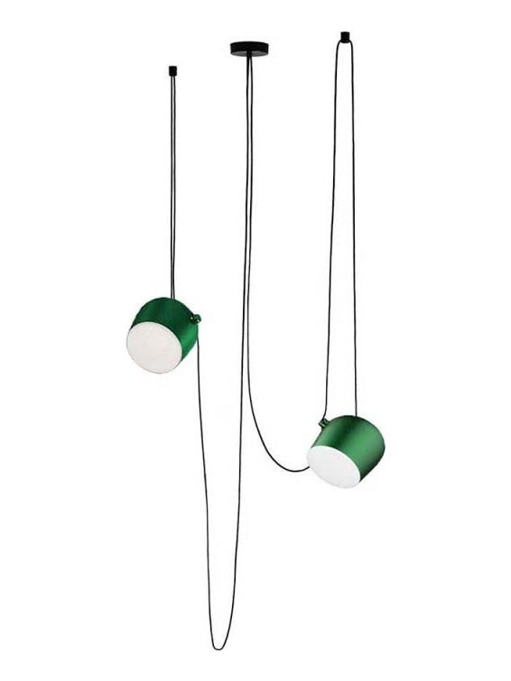 AIM x 2 LED Suspension Pendant Lamp Anodized Green