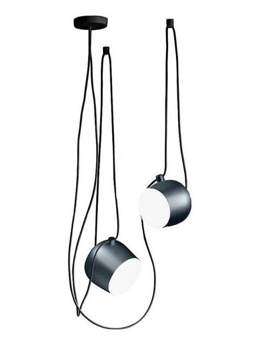 AIM x 2 LED Suspension Pendant Lamp Blue Steel