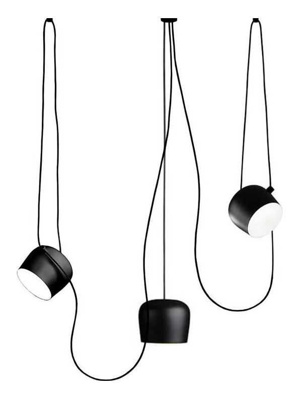 AIM x 3 LED Suspension Pendant Lamp Black