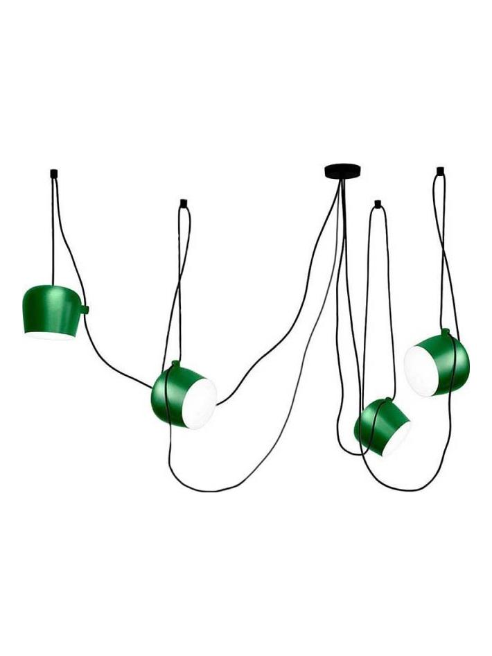 AIM x 4 LED Suspension Pendant Lamp Anodized Green