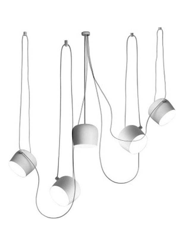 AIM x 5 LED Suspension Pendant Lamp White