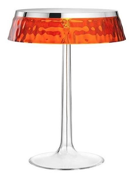Bon Jour LED Table Lamp Dimmable Top Chrome And Crown Amber