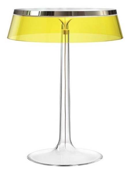 Bon Jour LED Table Lamp Dimmable Top Chrome And Crown Yellow