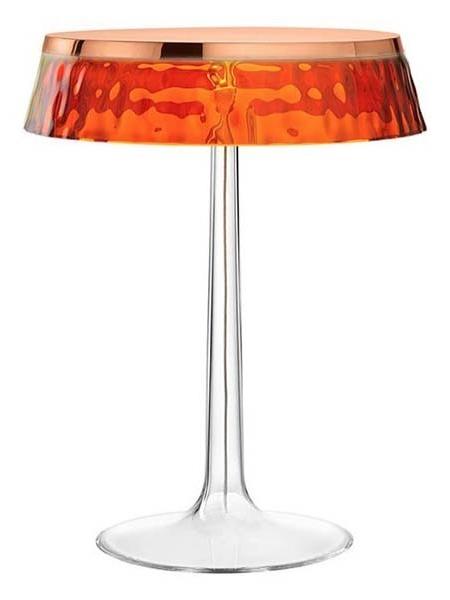 Bon Jour LED Table Lamp Dimmable Top Copper And Amber Crown