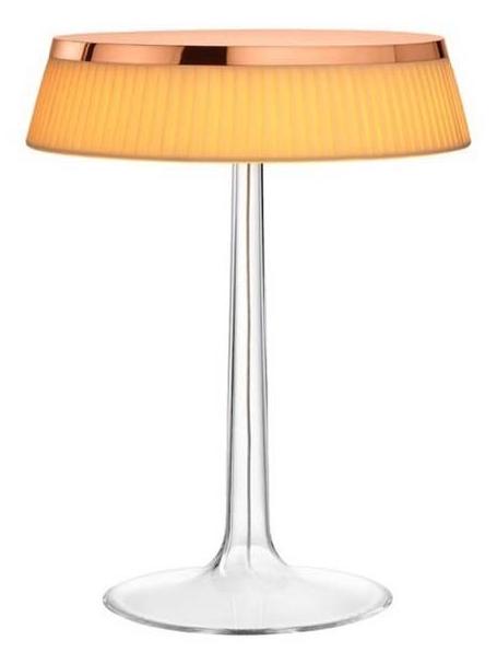 Bon Jour LED Table Lamp Dimmable Top Copper And Fabric Crown