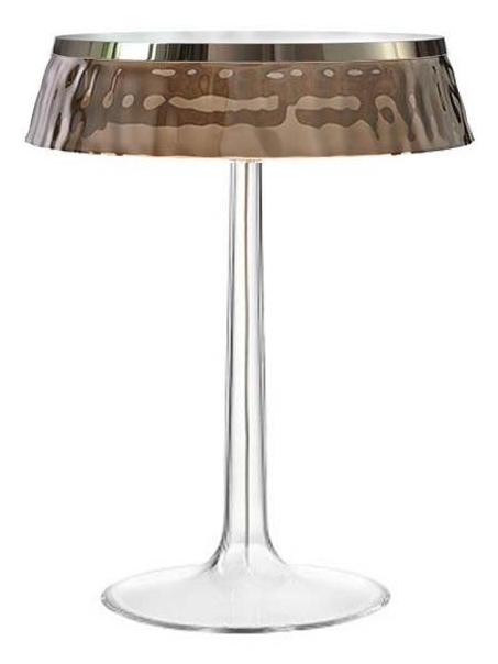 Bon Jour LED Table Lamp Top Chrome Crown Fume