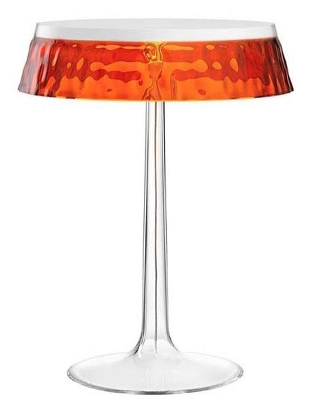 Bon Jour LED Table Lamp White Top Amber Crown