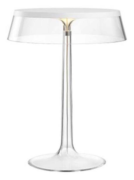 Bon Jour LED Table Lamp White Top and Transparent Crown