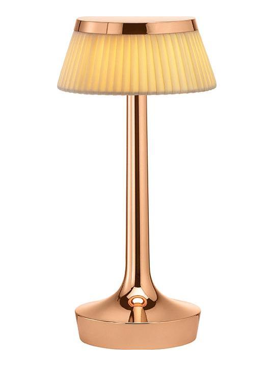 Bon Jour Unplugged Lampada da Tavolo - Base Rame - Corona Tessuto