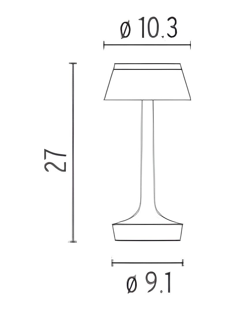 Bon Jour Unplugged Table Lamp - Matt Chrome