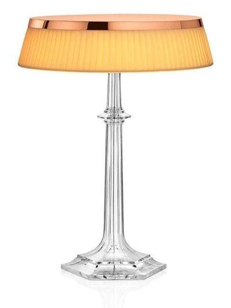 Bon Jour Versailles LED Table Lamp Copper Fabric