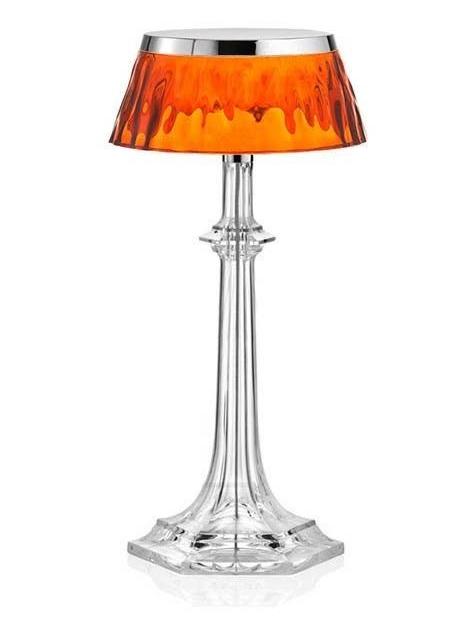 Bon Jour Versailles Small LED Table Lamp Chrome Amber