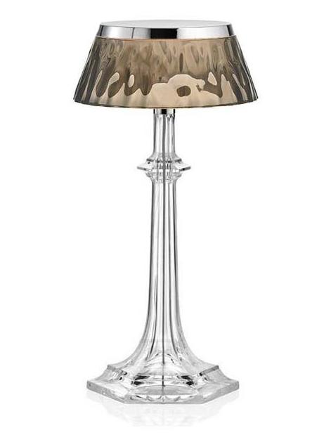 Bon Jour Versailles Small LED Table Lamp Chrome Fume