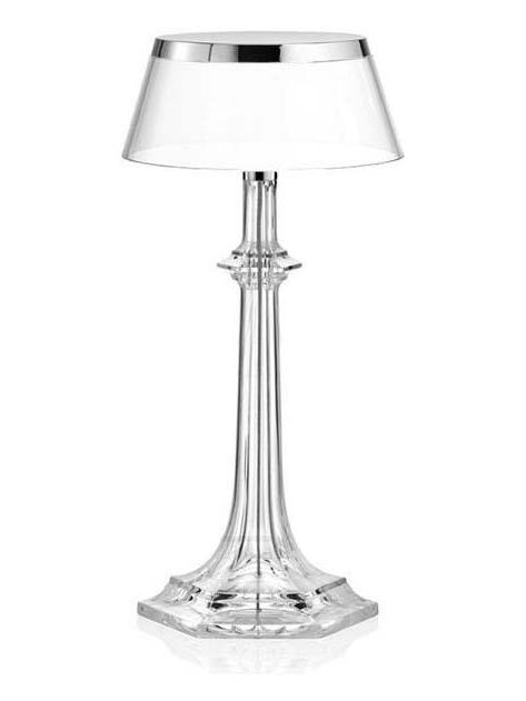 Bon Jour Versailles Small LED Table Lamp Chrome Transparent
