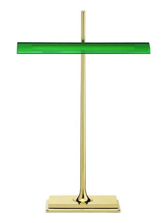 Goldman LED Table Lamp Brass/Green