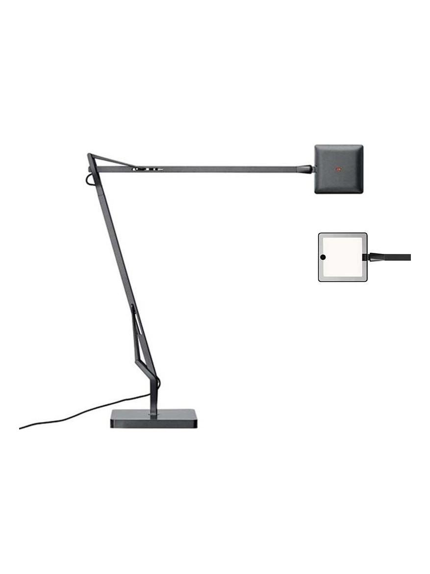 Kelvin EDGE Base LED Table Lamp Titanium Dimmable