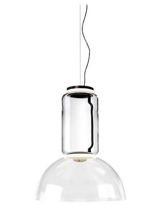 Noctambule Led Suspension Glass Low Cylinder and Bowl
