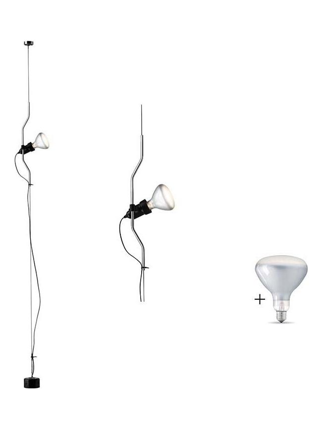 Parentesi Dimmer Suspension Pendant Lamp Nickel LED LAMP INCLUDED