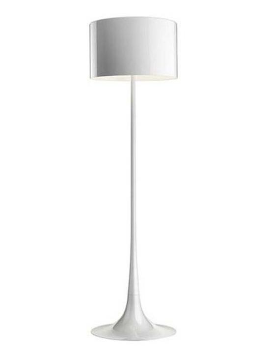 Spun Light F Floor Lamp Shiny White Dimmer