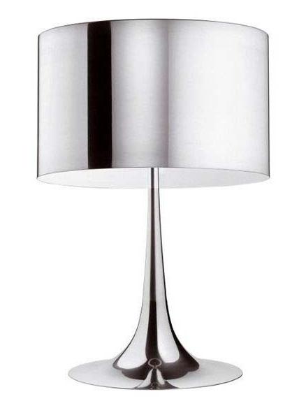 Spun Light T2 Table Lamp Shiny Chrome aluminum