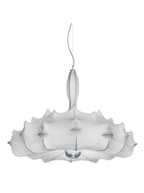 Zeppelin White Suspension Lamp Chandelier Cocoon resin
