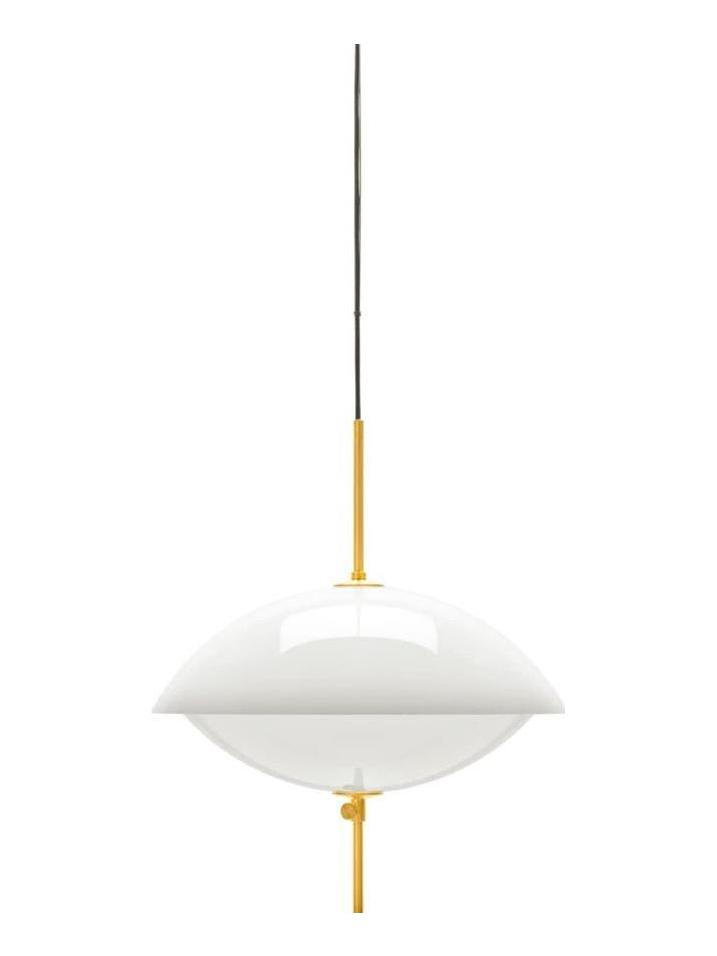CLAM™ Suspension Lamp D.44 Opal/Brass