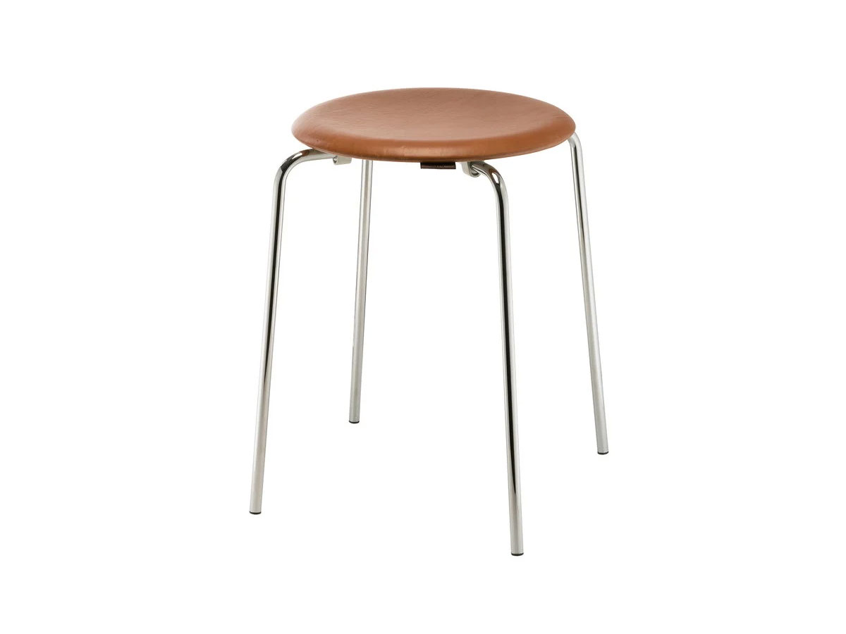 Dot Walnut Stool - Wild leather Walnut / Upholstered