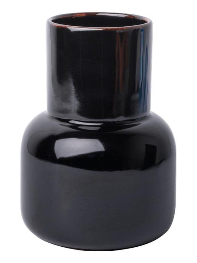 Earthenware Vase - Tenmoku Black