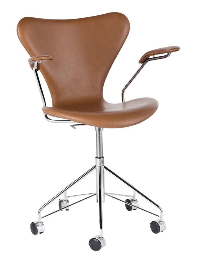 Series 7™ Swivel Chair with Armrests - Grace Leather