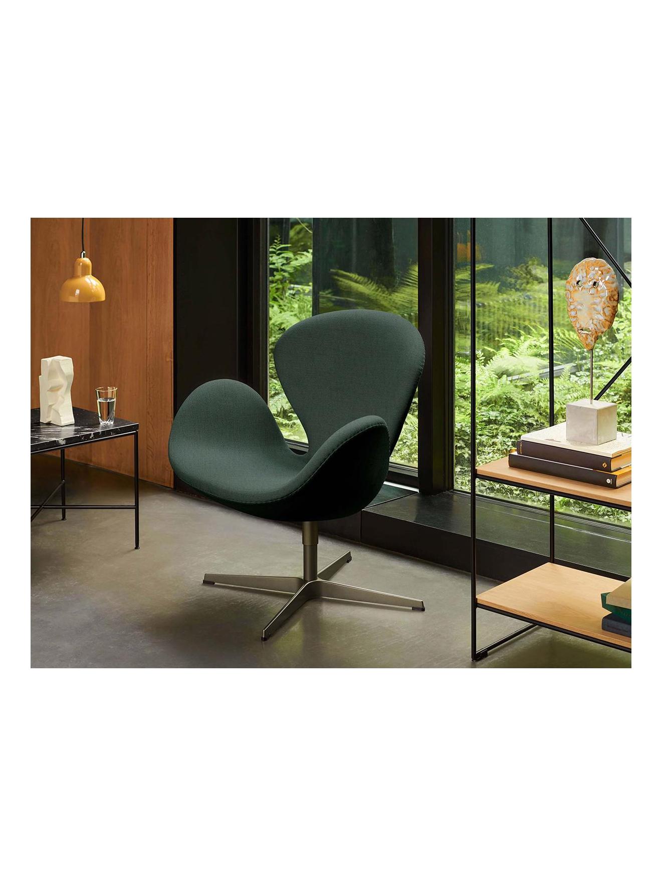 Swan Lounge Chair 3320 - 1161 Dark Green/Warm Graphite